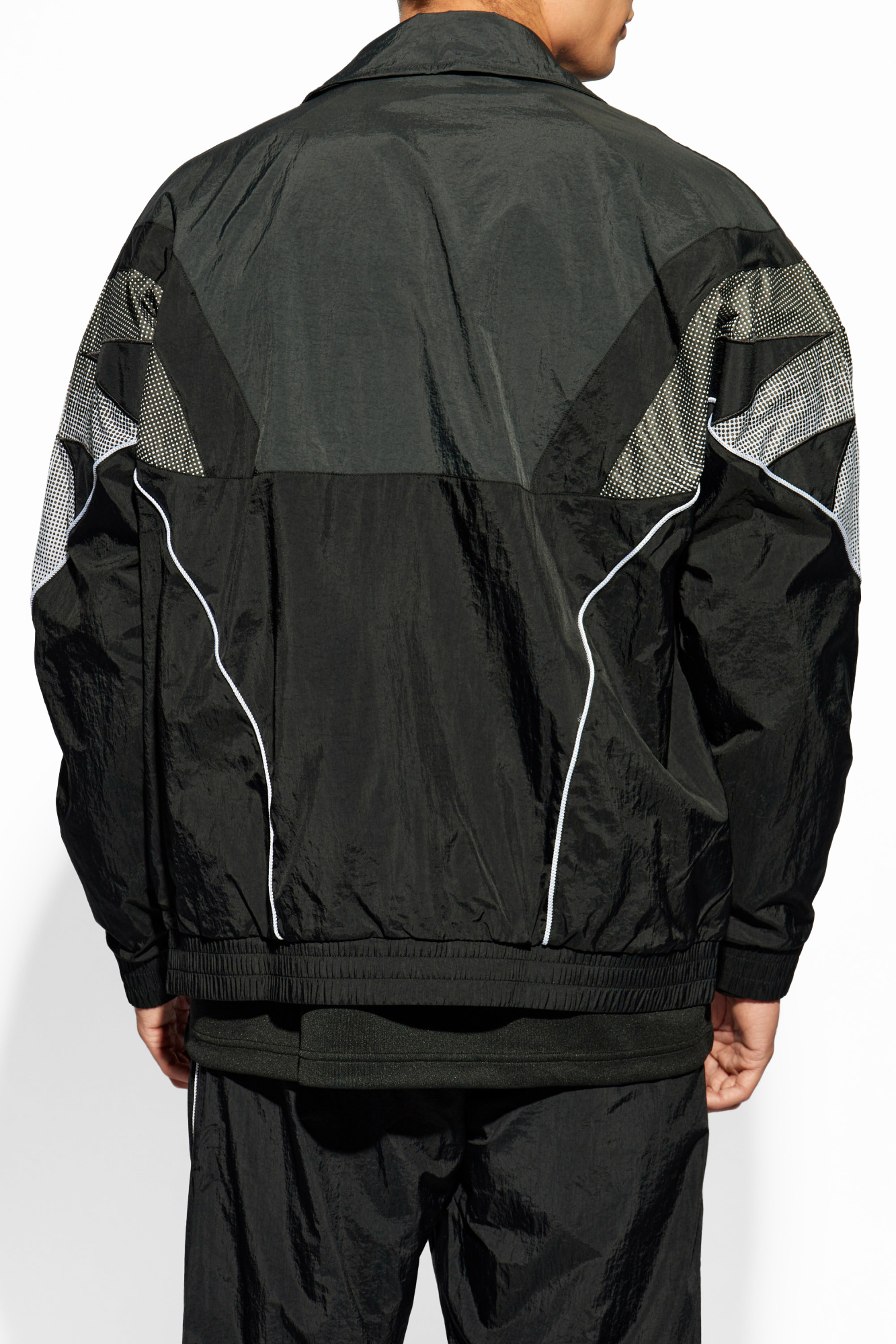 adidas galaxy dakar 2 sandals Black Windbreaker with logo adidas galaxy Originals SchaferandweinerShops Italy